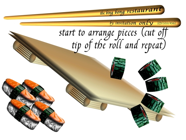 Creation of Chopsticks as Business Card: Step 10